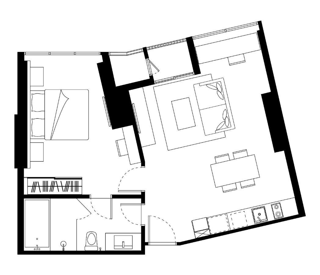 Somerset Rama 9 Bangkok - SHA Plus Certified Bagian luar foto Floor plan of a typical apartment